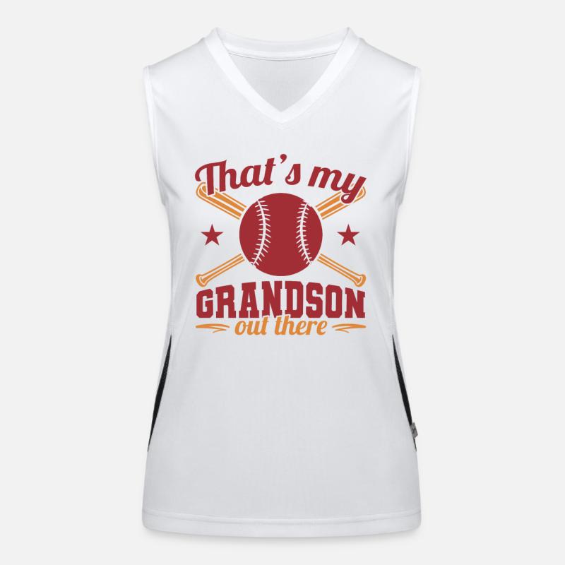 Grands-parents du baseball Débardeur respirant contrasté Femme