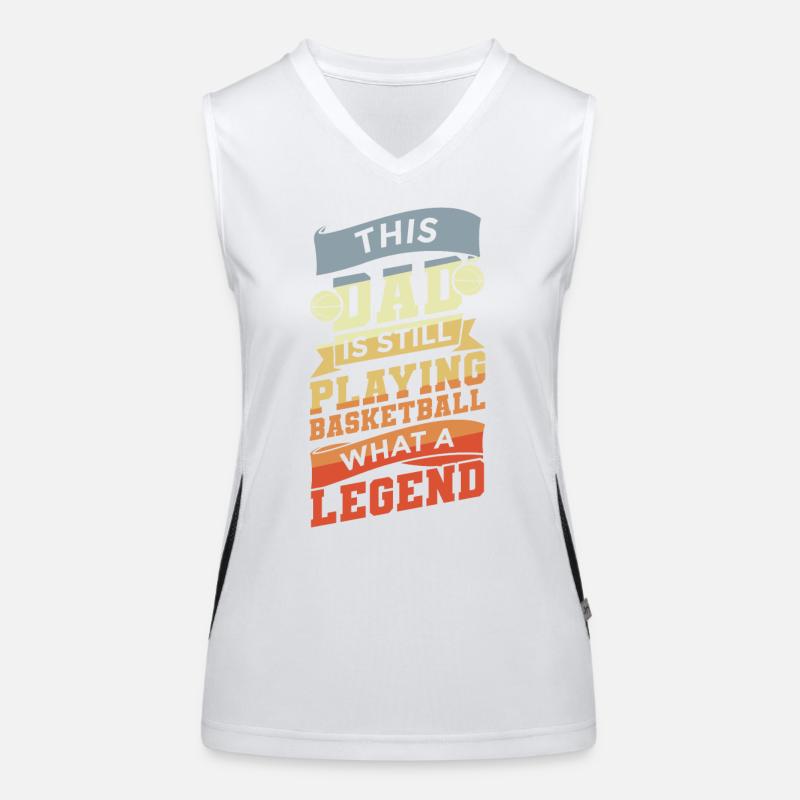 Basketball Vater Funktionelles Kontrast-Tank Top für Frauen