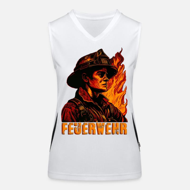 Feuerwehr / Feuerwehrmann Funktionelles Kontrast-Tank Top für Frauen