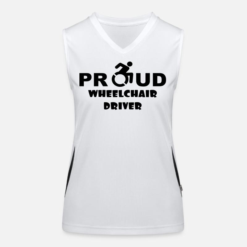 Stolzer Rollstuhlfahrer * Funktionelles Kontrast-Tank Top für Frauen