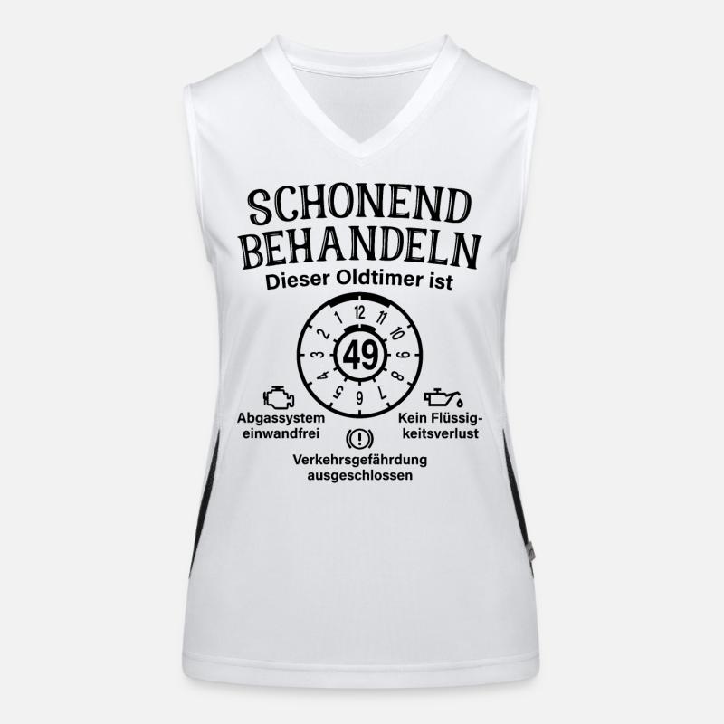 49. Geburtstag Schonend Behandeln Oldtimer Ist 49 Funktionelles Kontrast-Tank Top für Frauen