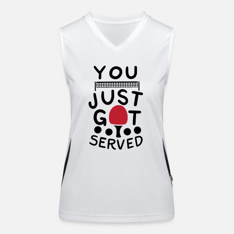 Ping Pong Saying Women's Functional Contrast Tank Top