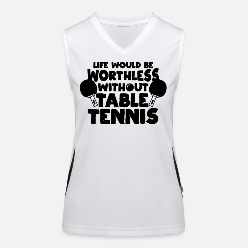 Passion du tennis de table Débardeur respirant contrasté Femme