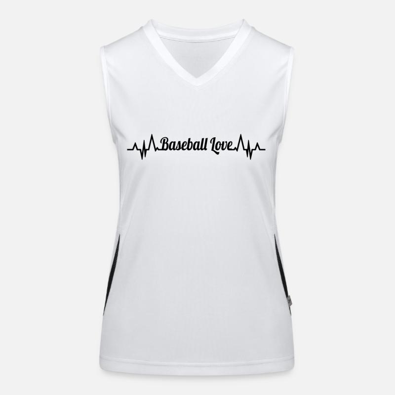 Baseball Heart Line Women's Functional Contrast Tank Top