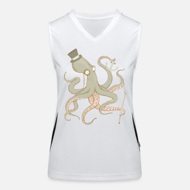 Krake Funktionelles Kontrast-Tank Top für Frauen