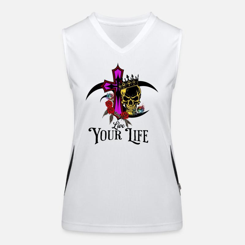 Live Your Life Funktionelles Kontrast-Tank Top für Frauen