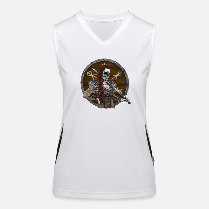 Vikingmaidmit Schild Funktionelles Kontrast-Tank Top für Frauen