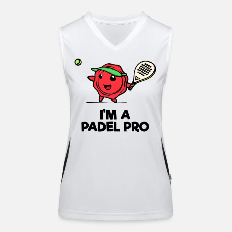 Tournament Ball Racket Player Statement Padel Game Women's Functional Contrast Tank Top