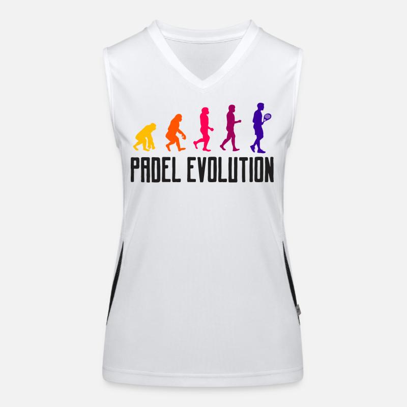 Padel Game Padel Evolution Player Sport Saying Women's Functional Contrast Tank Top