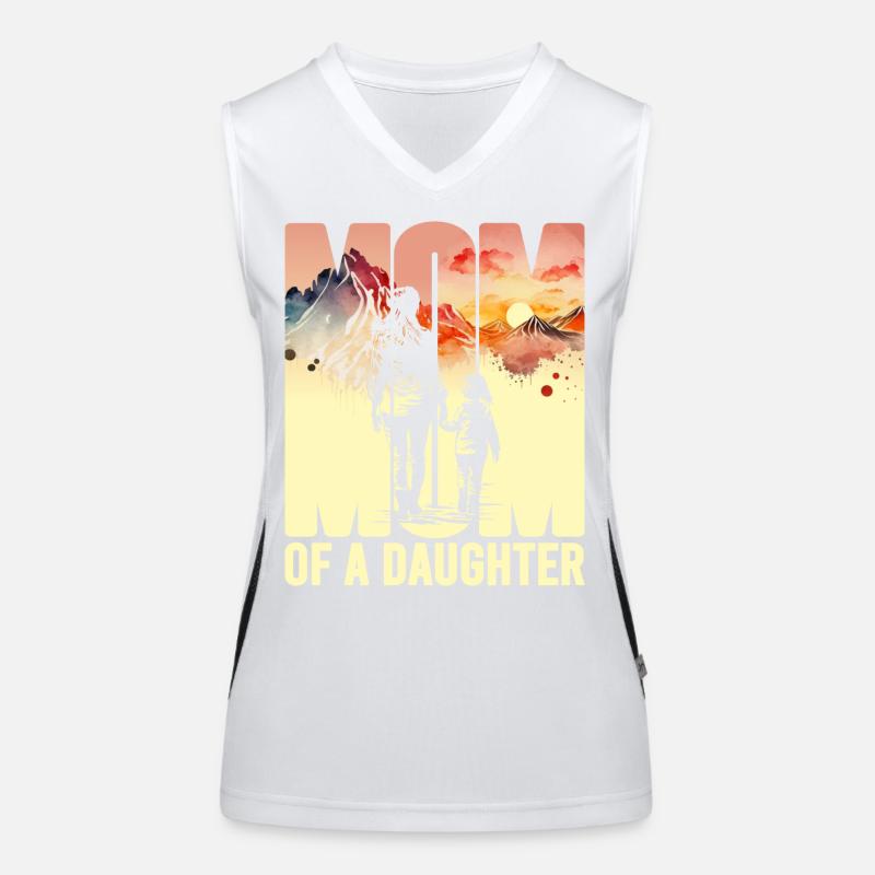 Mutter mit einer Tochter Muttertag Berge Mama Kind Funktionelles Kontrast-Tank Top für Frauen