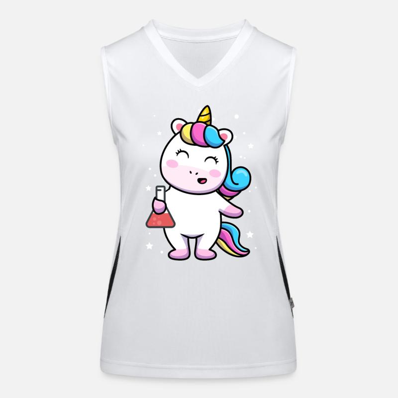 Kawaii Unicorn Science Kids – Mignon Einhorn Débardeur respirant contrasté Femme