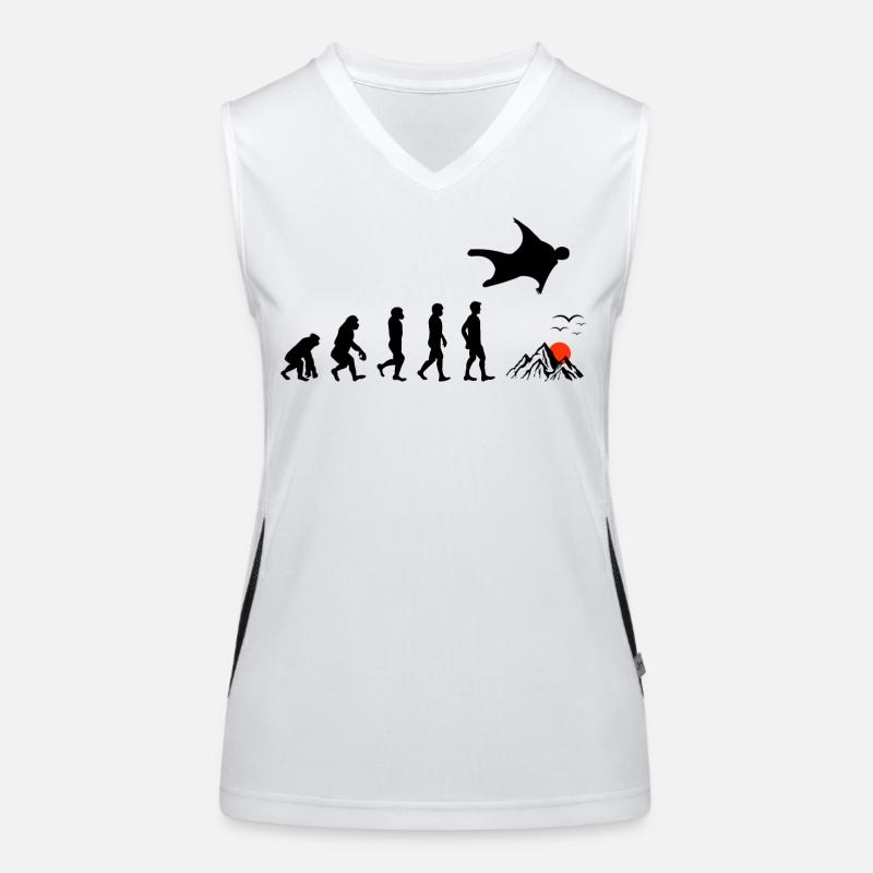 Wingsuit flying Base Jumping Skydiving Evolution Funktionelles Kontrast-Tank Top für Frauen