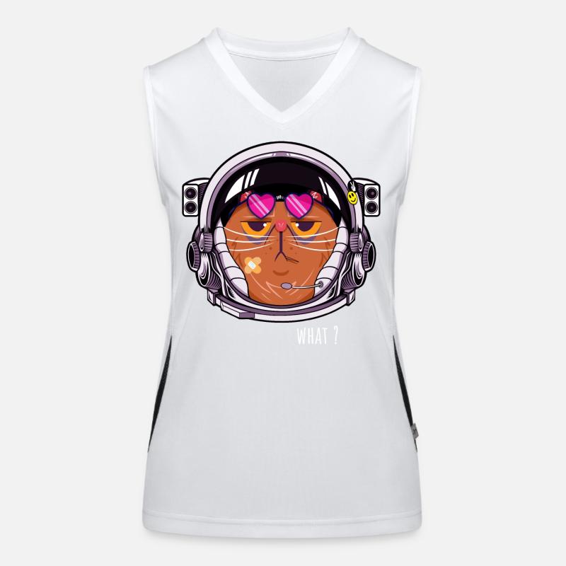 Cosmocat - Women's Functional Contrast Tank Top - white/black