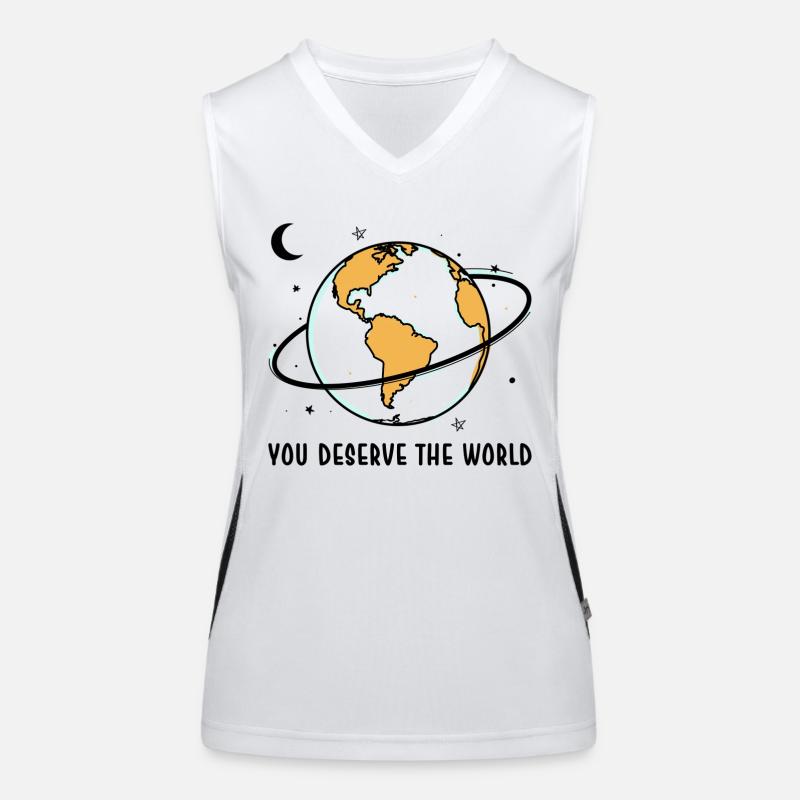 Earth Globe in Neon Orbit Women's Functional Contrast Tank Top