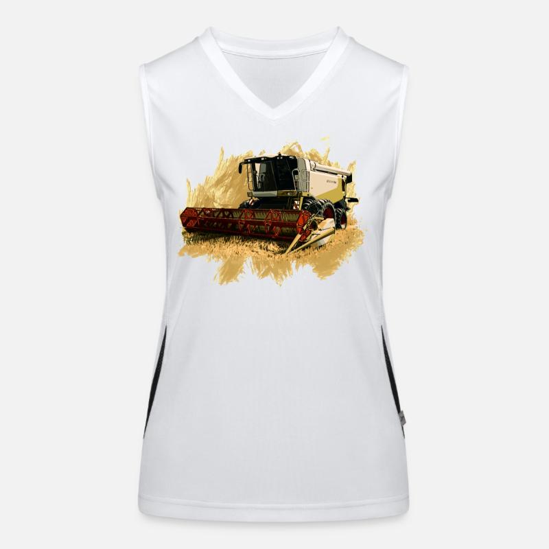 Lexion 550 Combine Harvester Women's Functional Contrast Tank Top