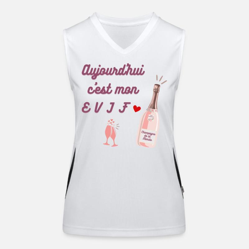 EVJF future mariée. Enterrement vie célibataire Débardeur respirant contrasté Femme