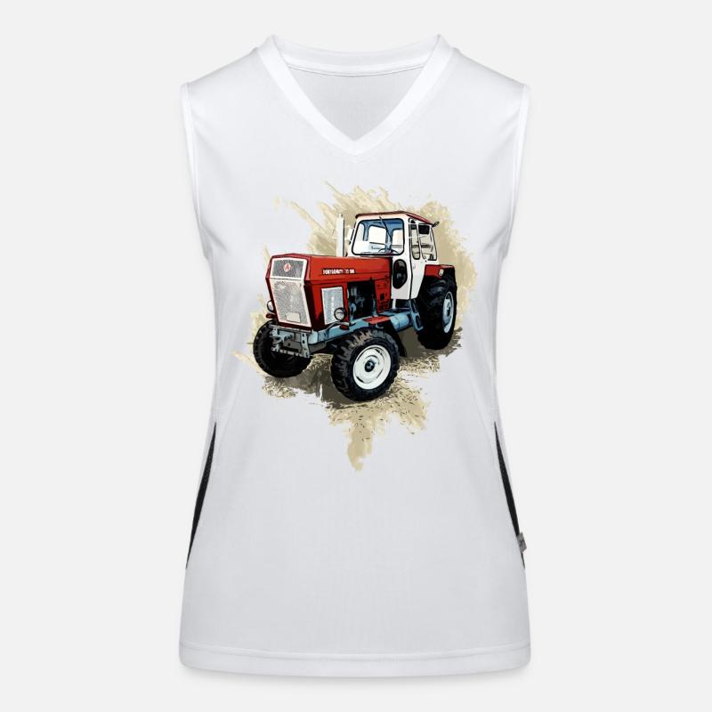 Fortschritt Traktor ZT 300 Funktionelles Kontrast-Tank Top für Frauen