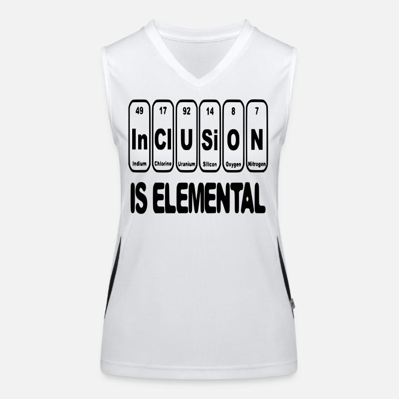 Inklusion ist elementar, entscheidend, essentiell # Funktionelles Kontrast-Tank Top für Frauen