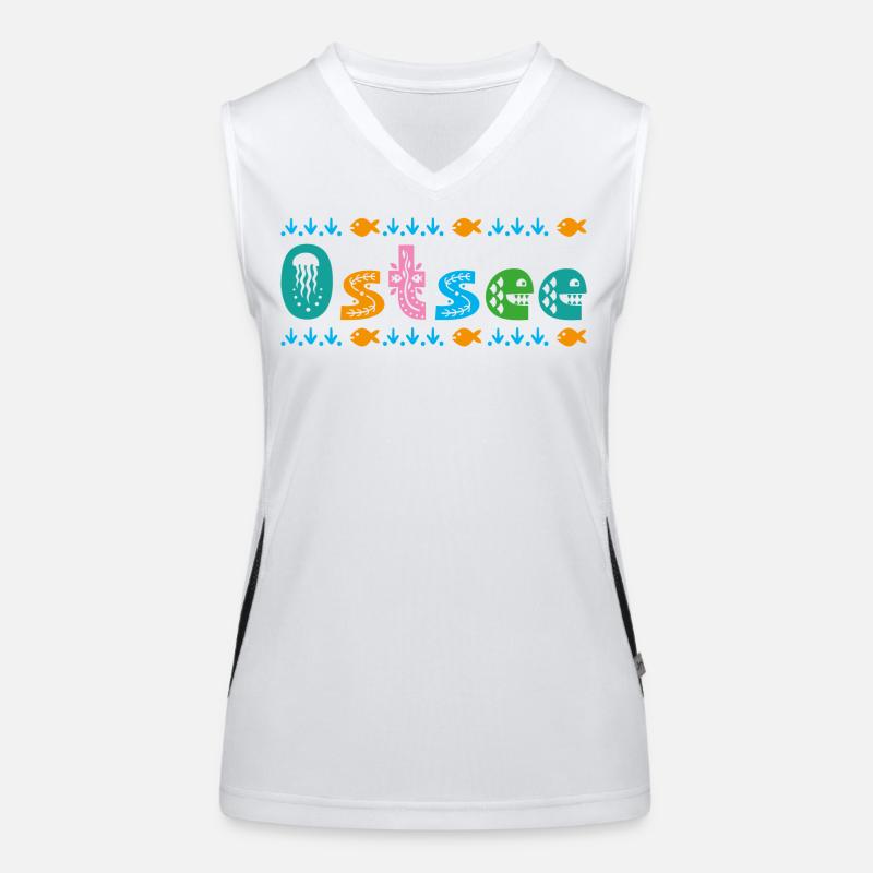 Ostsee Funktionelles Kontrast-Tank Top für Frauen