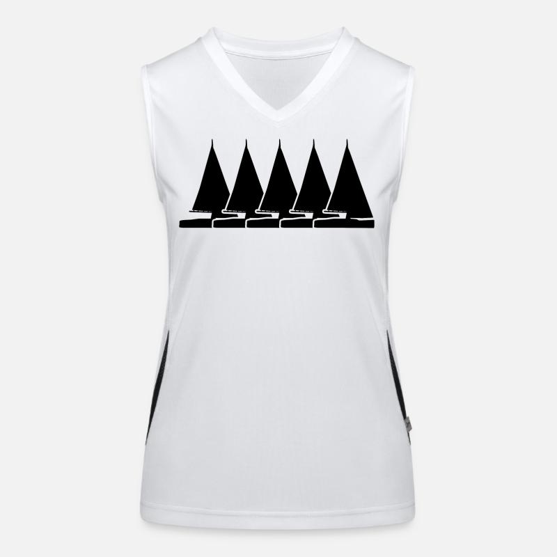 Segelboote Funktionelles Kontrast-Tank Top für Frauen