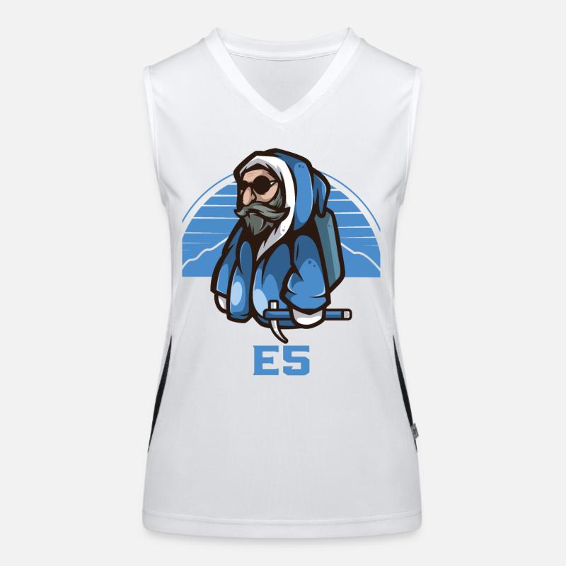 Alpenüberquerung E5 Alpenüberquerer Funktionelles Kontrast-Tank Top für Frauen