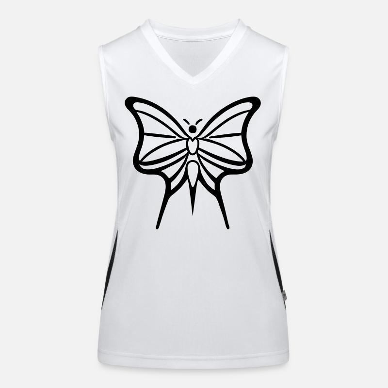 Schmetterling Funktionelles Kontrast-Tank Top für Frauen