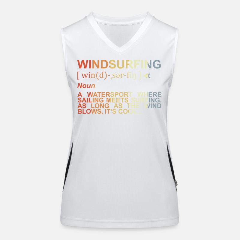 Windsurfen Bedeutung Funktionelles Kontrast-Tank Top für Frauen