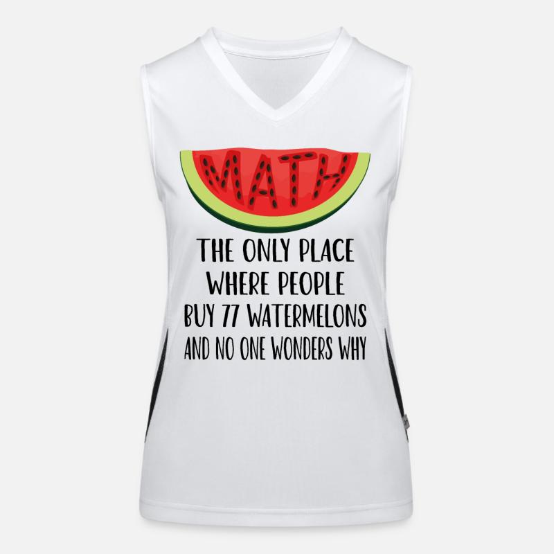 Mathematics and watermelons Women's Functional Contrast Tank Top