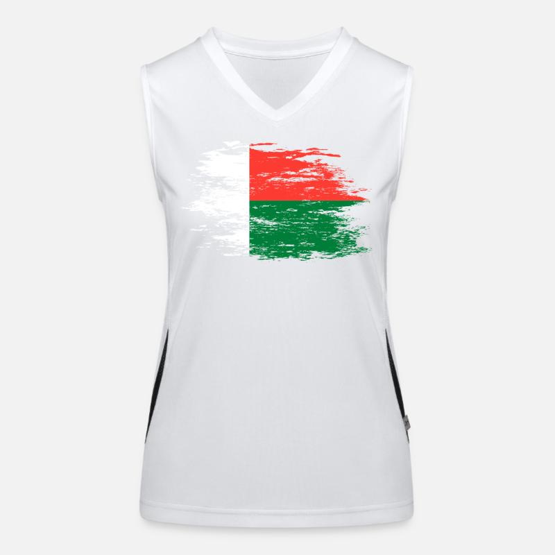 Drapeau de Madagascar utilisé Débardeur respirant contrasté Femme