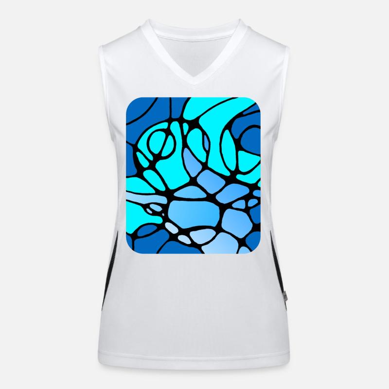 Conception abstraite moderne neurographique Débardeur respirant contrasté Femme