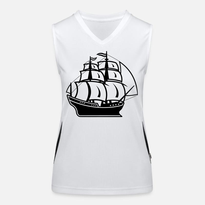 Piratenschiff Funktionelles Kontrast-Tank Top für Frauen
