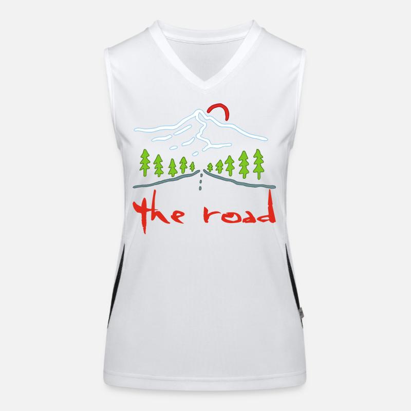 Die Straße Funktionelles Kontrast-Tank Top für Frauen