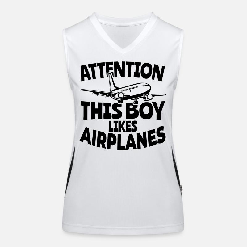 Airplane Boy Women's Functional Contrast Tank Top