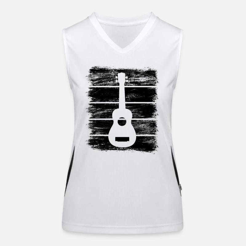 Ukulele sketch Women's Functional Contrast Tank Top