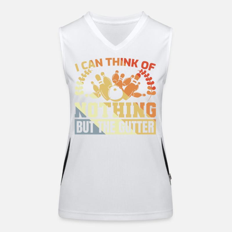 Saying Bowling Player Women's Functional Contrast Tank Top