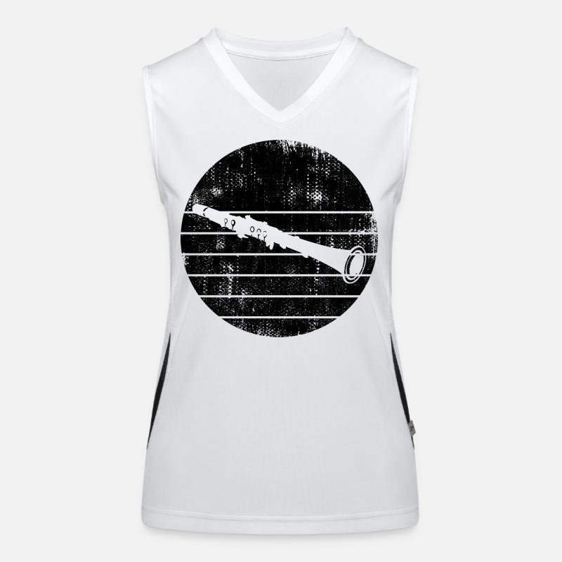 Clarinet Drawing Women's Functional Contrast Tank Top