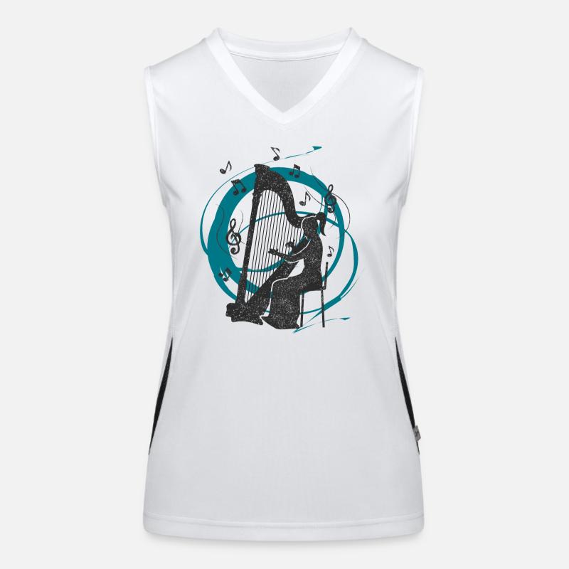 Harfenklänge Funktionelles Kontrast-Tank Top für Frauen