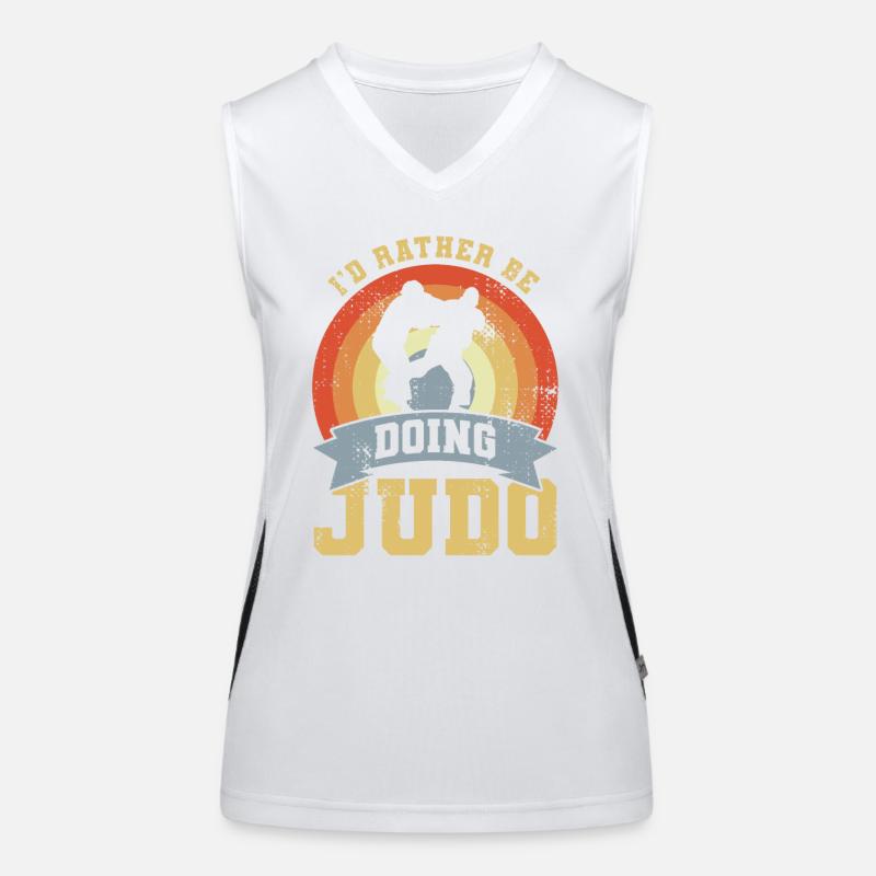 Vintage Judo Spruch Funktionelles Kontrast-Tank Top für Frauen