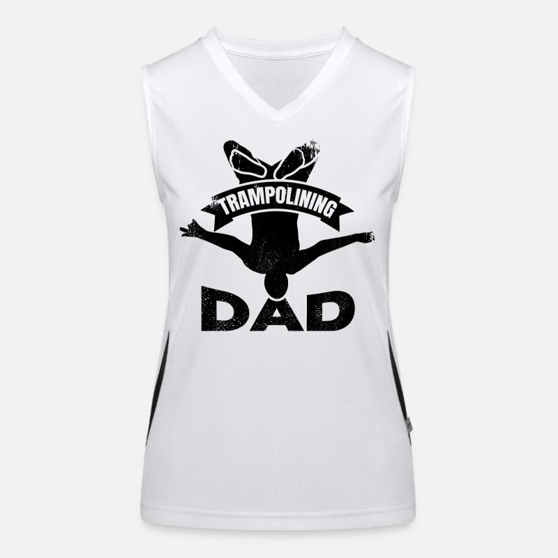Trampoline jumper dad Women's Functional Contrast Tank Top