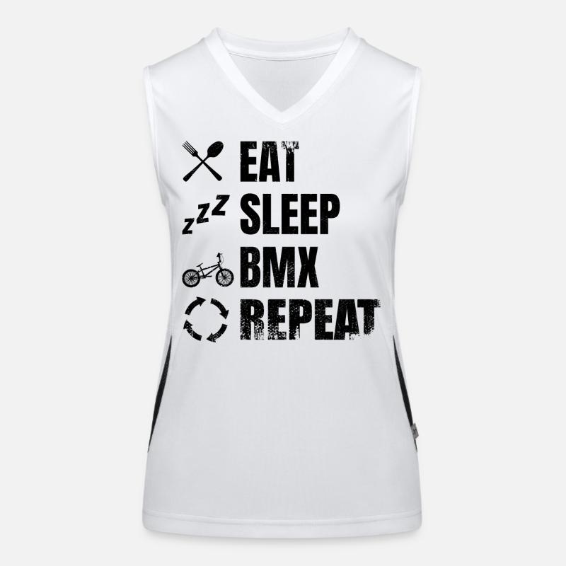 BMX Radfahrer Routine Funktionelles Kontrast-Tank Top für Frauen