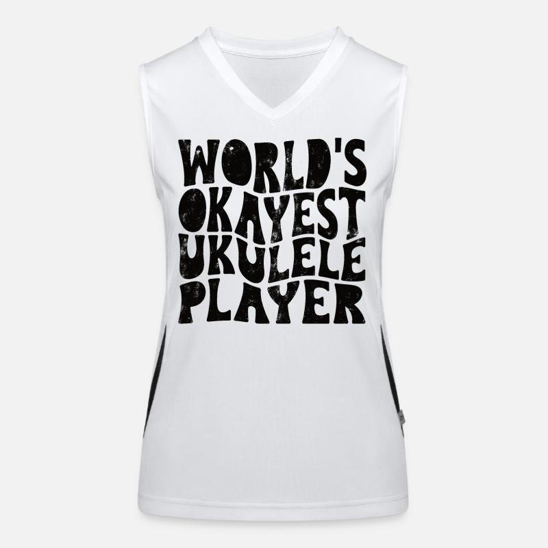 World's okayest ukulele player Women's Functional Contrast Tank Top