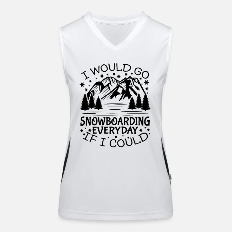 Motivation Snowboarding Funktionelles Kontrast-Tank Top für Frauen