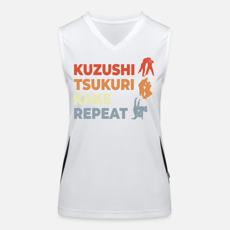 Judo Techniken Funktionelles Kontrast-Tank Top für Frauen