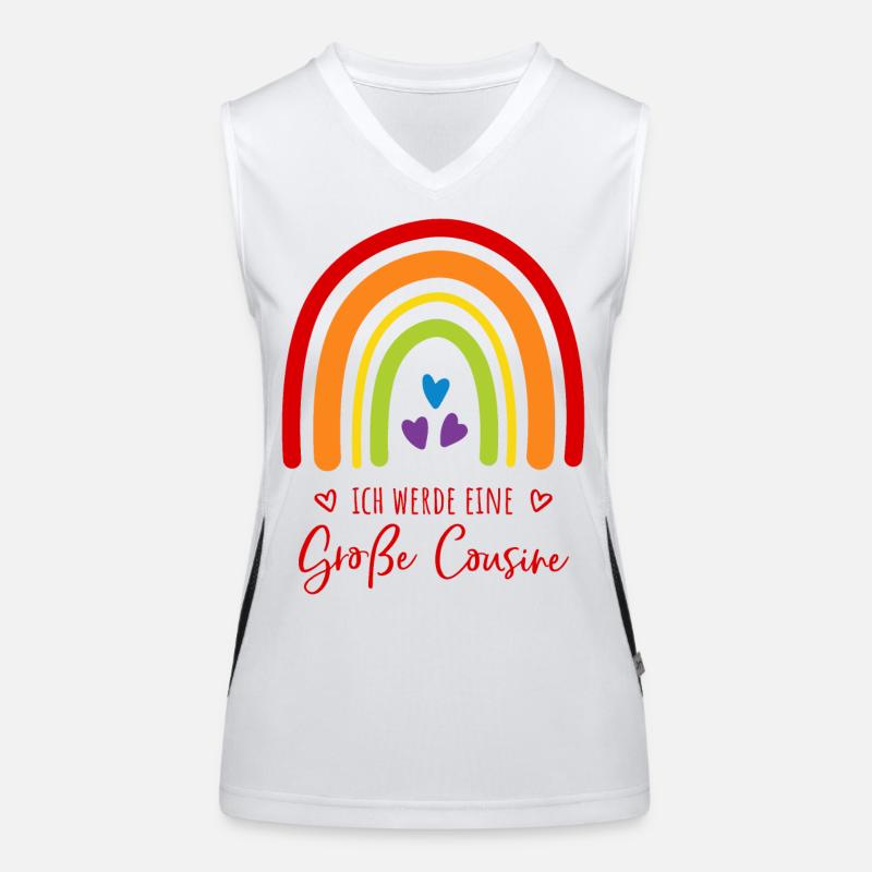 Ich werde eine große Cousine Regenbogen Funktionelles Kontrast-Tank Top für Frauen