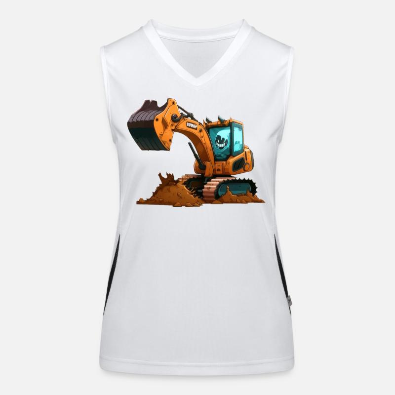 Grosser Bagger Funktionelles Kontrast-Tank Top für Frauen