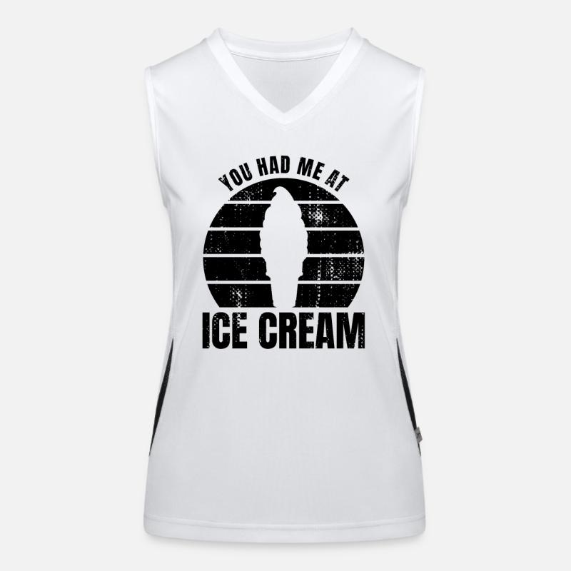Du hattest mich bei Eiscreme Funktionelles Kontrast-Tank Top für Frauen