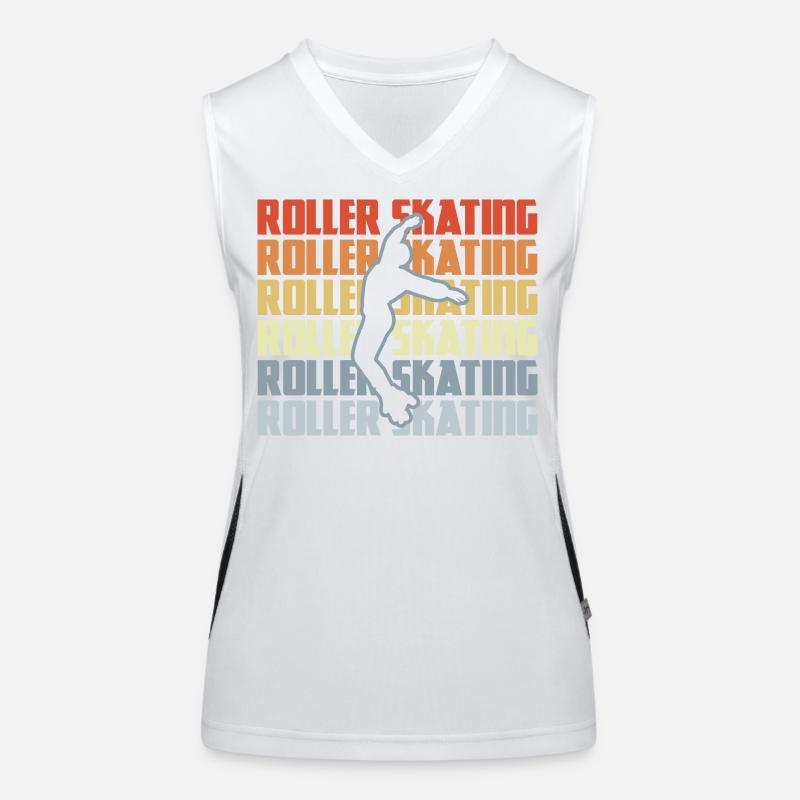 Rollschuh Disco Funktionelles Kontrast-Tank Top für Frauen