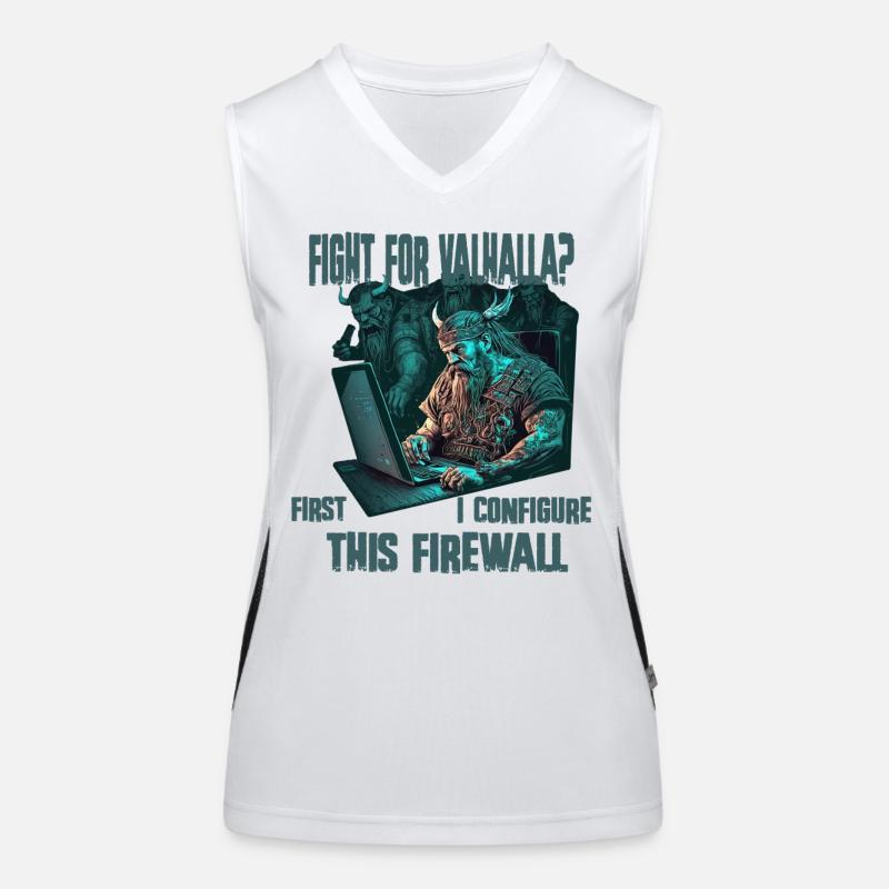 Firewall first Wikinger programmierer Funktionelles Kontrast-Tank Top für Frauen