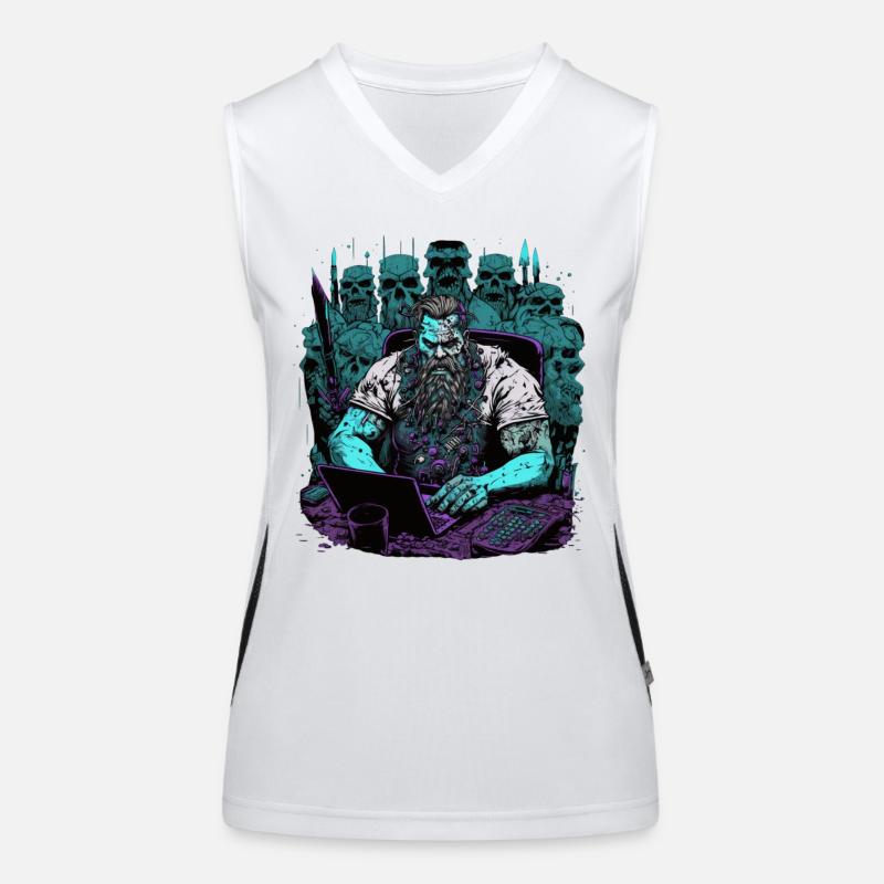 Admin Wiking programmiert Computer Funktionelles Kontrast-Tank Top für Frauen