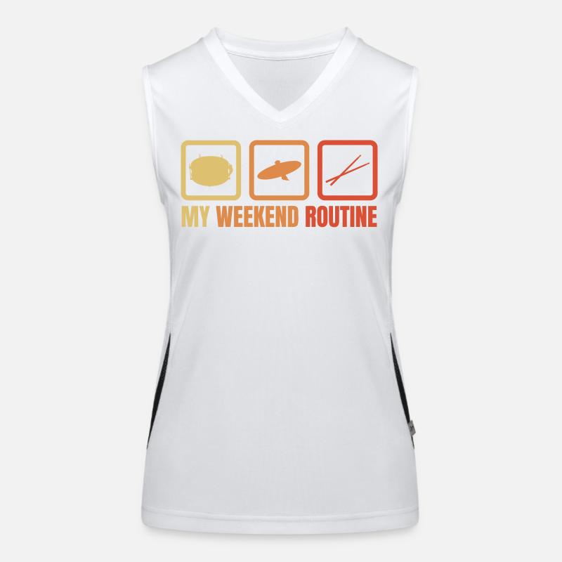 Meine Wochenendroutine Funktionelles Kontrast-Tank Top für Frauen